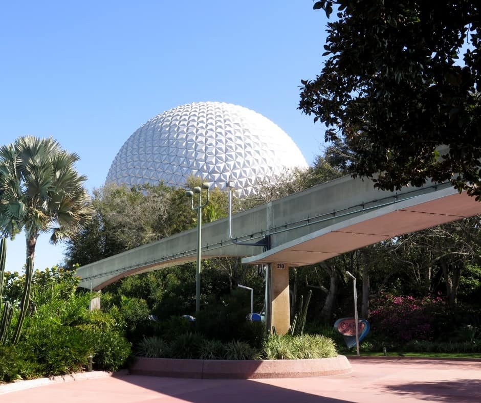 Spaceship earth and monorail