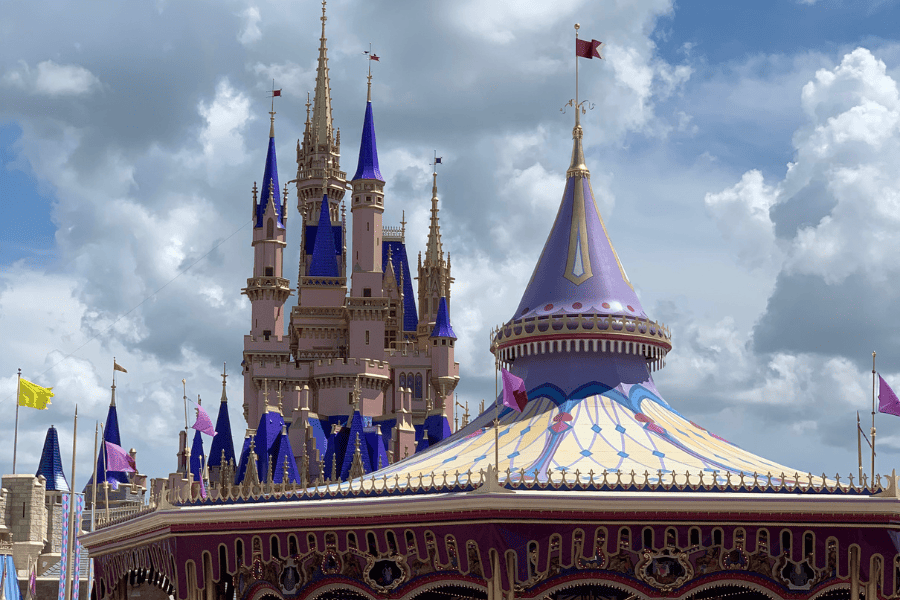 Walt Disney World Cinderella Castle and King Arthur Carousel