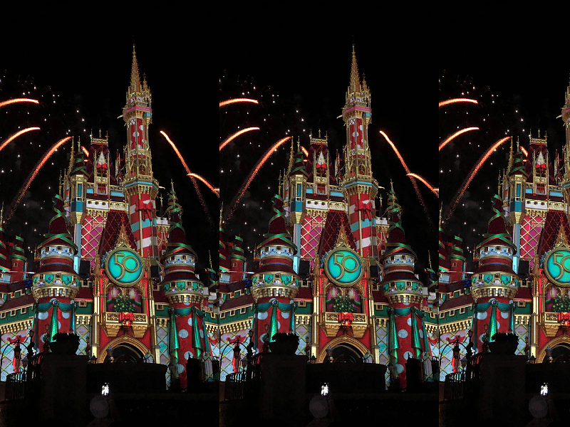 Mickey Very Merry Christmas Party Fireworks Castle 50
