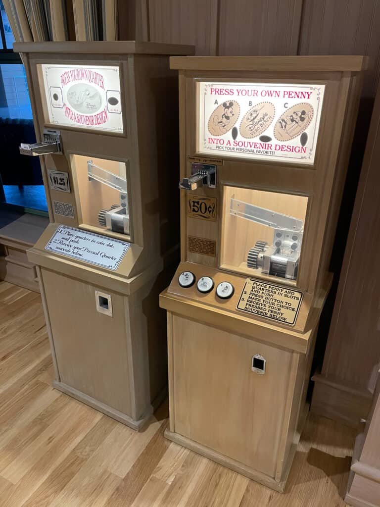 Pressed penny machines at disney 