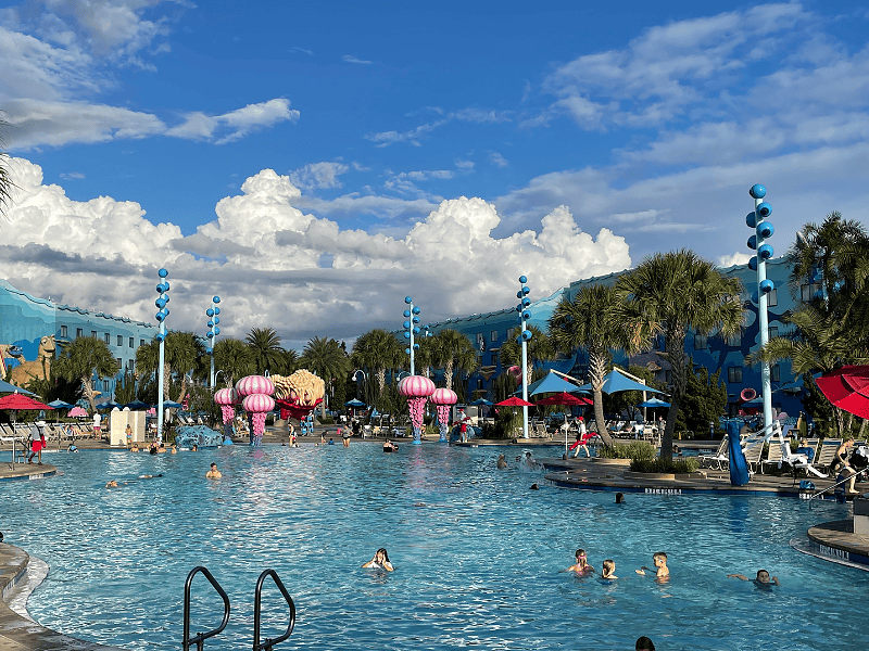 Big Blue Pool at Disney Value Resort Art of Animation