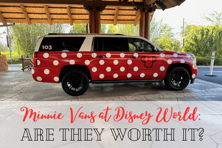 Minnie Van Service at Walt Disney World Red and White Polka Dot SUV