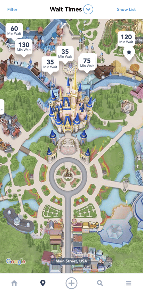 My Disney Experience App Guide Map Magic Kingdom