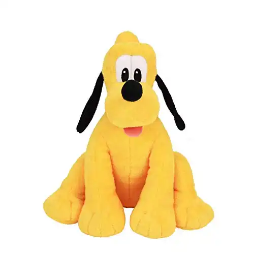 Disney Junior Mickey Mouse Bean Plush Pluto, Stuffed Animals, Dog, Officially Licensed Kids Toys for Ages 2 Up by Just Play