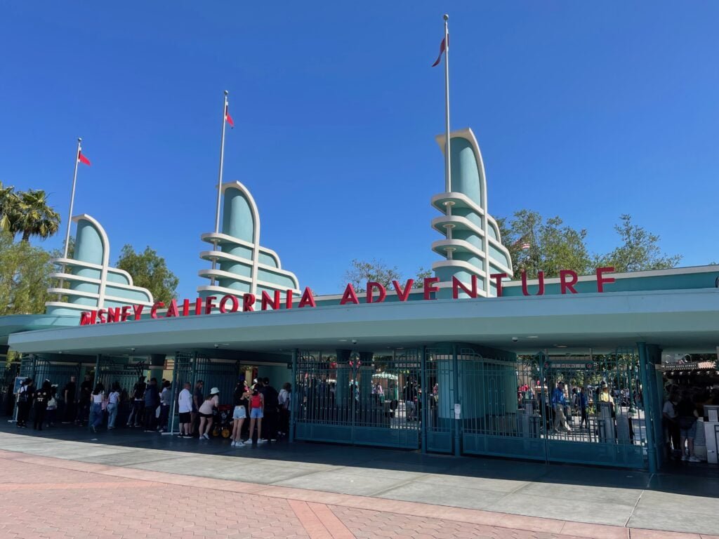Disney California Adventure entry and ticket booths