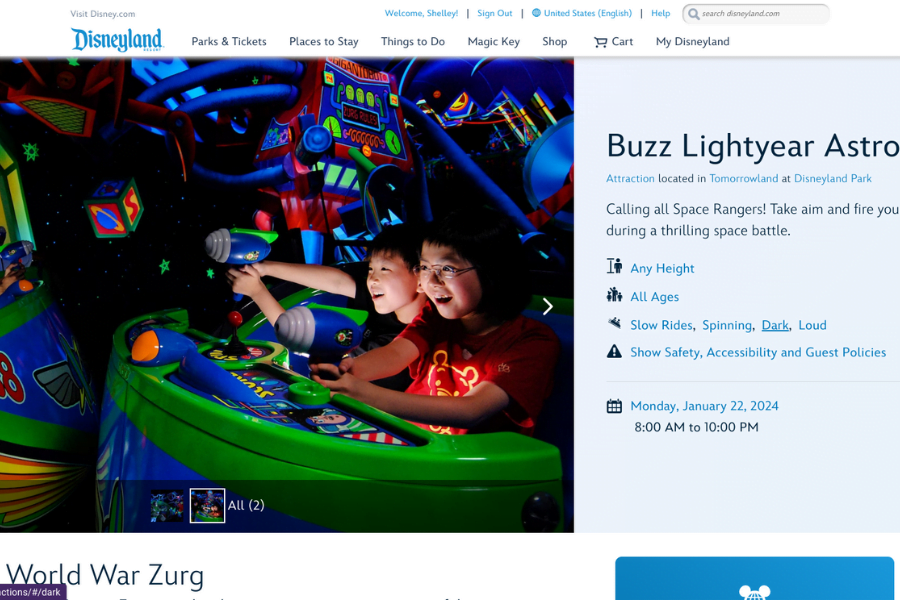 Kids on Buzz Lightyear Astro Blasters