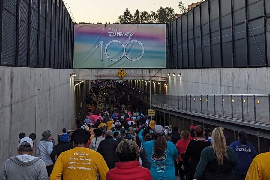 Disney 100 sign in runDisney race Disneyland