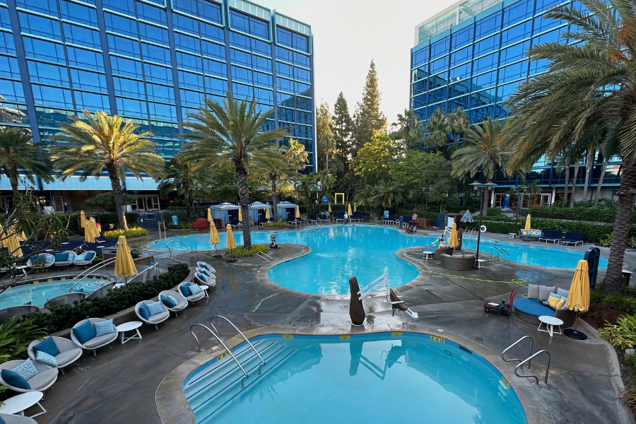 Disneyland Hotel and Disneyland Hotel Pool