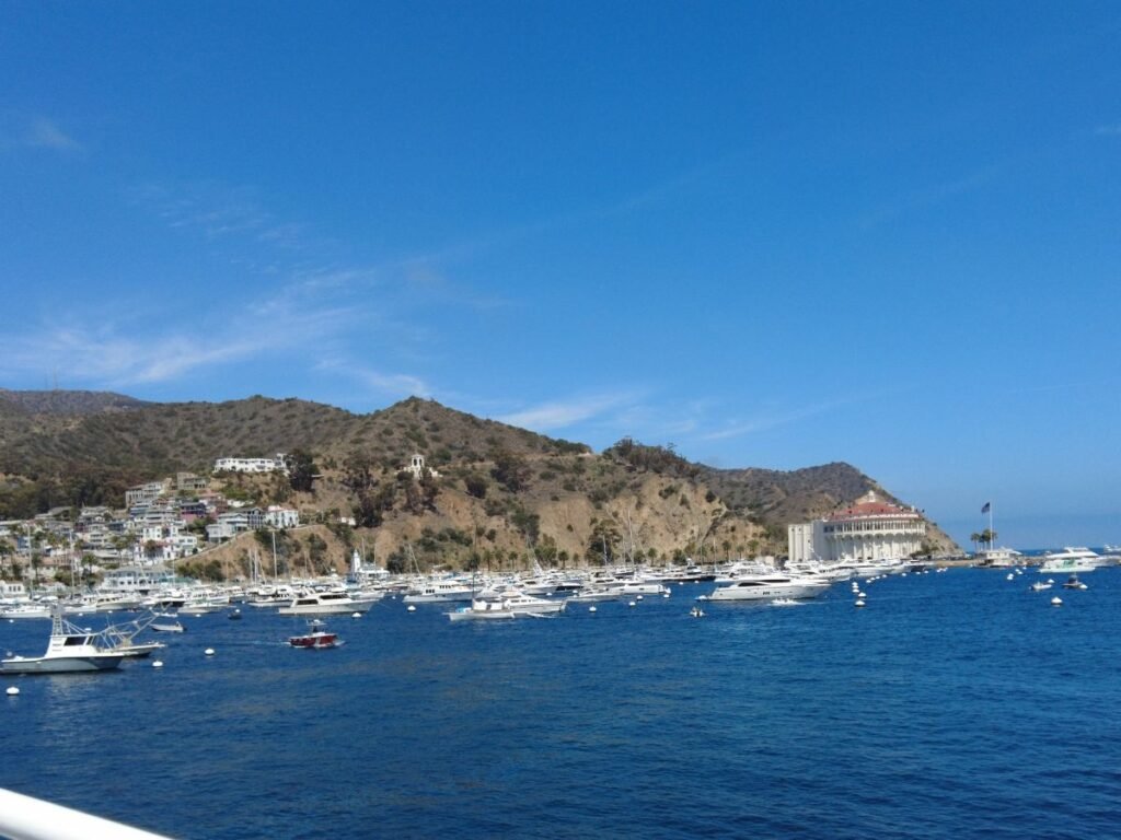 Catalina island from newport beaches near Disneyland california