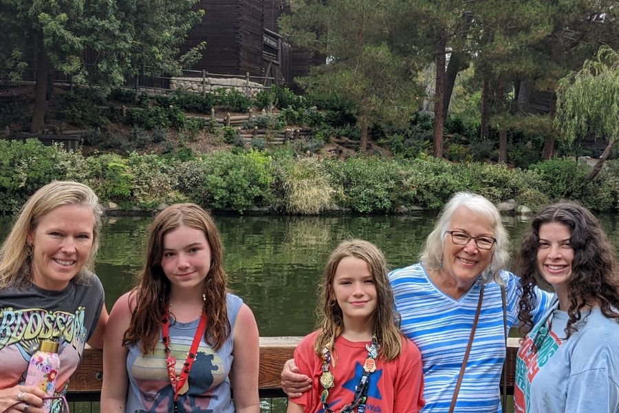 Disneyland Rivers of America family picture