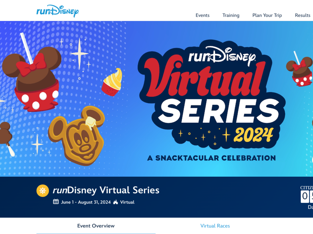 runDisney virtual series 2024 Disney snacks theme