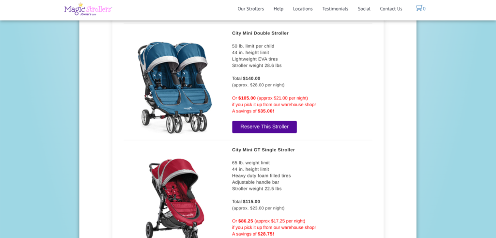 Magic Strollers Best Double Stroller for Disney World