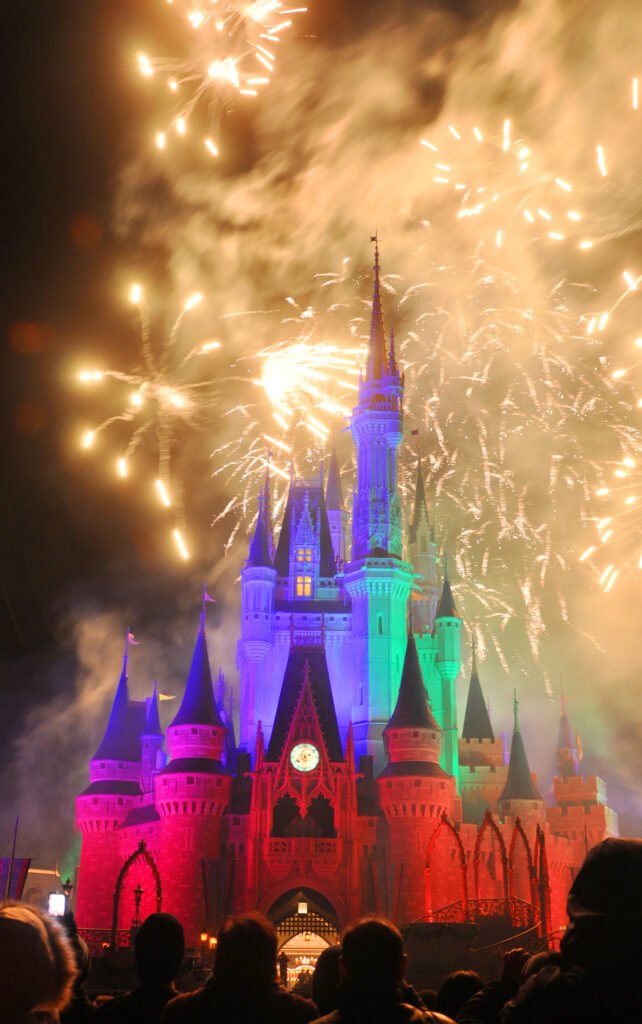 fireworks Cinderella castle